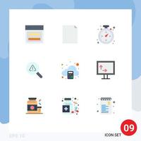 9 Creative Icons Modern Signs and Symbols of calculate accounting compass error search Editable Vector Design Elements