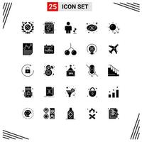 25 iconos creativos signos y símbolos modernos de visión de piel seca avatar ojo señal de tráfico elementos de diseño vectorial editables vector