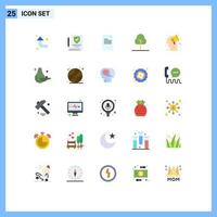 25 Creative Icons Modern Signs and Symbols of food strategy data plan nature Editable Vector Design Elements