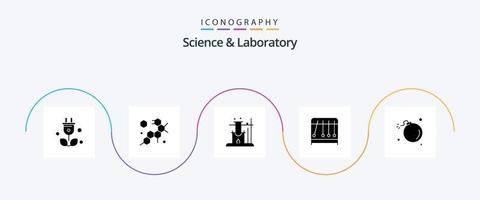 Science Glyph 5 Icon Pack Including science. explosion. science. comet. science vector