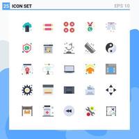 Group of 25 Modern Flat Colors Set for green ux candy ui creative Editable Vector Design Elements