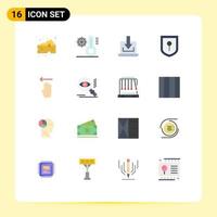 Set of 16 Modern UI Icons Symbols Signs for left four laptop finger location Editable Pack of Creative Vector Design Elements