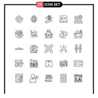 25 Thematic Vector Lines and Editable Symbols of coding c coverage digital audio editor audio editing Editable Vector Design Elements