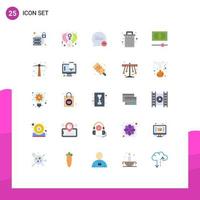 Set of 25 Modern UI Icons Symbols Signs for credit garbage chat delete basket Editable Vector Design Elements