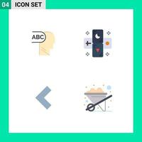 4 Universal Flat Icons Set for Web and Mobile Applications Layer gardening tarot back 5 Editable Vector Design Elements