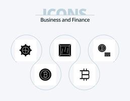 paquete de iconos de glifo de finanzas 5 diseño de iconos. . paquete. . tarjeta vector