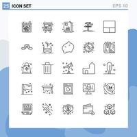 25 Creative Icons Modern Signs and Symbols of tool design training build seo analysis Editable Vector Design Elements