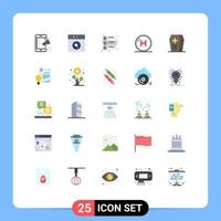 Modern Set of 25 Flat Colors and symbols such as halloween line machine hospital clinic Editable Vector Design Elements