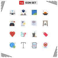 Set of 16 Modern UI Icons Symbols Signs for observatory vadas image kanji cake Editable Pack of Creative Vector Design Elements