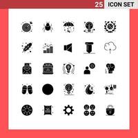 Modern Set of 25 Solid Glyphs Pictograph of basketball sharing love share creative Editable Vector Design Elements