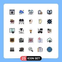 paquete de iconos de vector de stock de 25 signos y símbolos de línea para elementos de diseño de vector editable web de bolsa de calidad de comercio electrónico de tienda