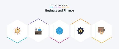 financiar 25 paquete de iconos planos que incluye. presupuesto. . dinero vector