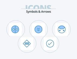 símbolos y flechas paquete de iconos azul 5 diseño de iconos. descargar. círculo. bueno. flechas simbolismo vector