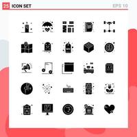 User Interface Pack of 25 Basic Solid Glyphs of copy book care premium feature Editable Vector Design Elements