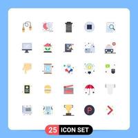 Set of 25 Modern UI Icons Symbols Signs for file symbols coke beliefs water Editable Vector Design Elements