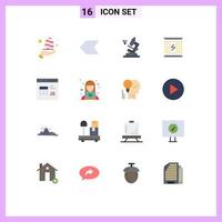 16 Creative Icons Modern Signs and Symbols of develop code microscope energy electricity Editable Pack of Creative Vector Design Elements