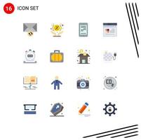 16 Creative Icons Modern Signs and Symbols of watch timer education website page Editable Pack of Creative Vector Design Elements