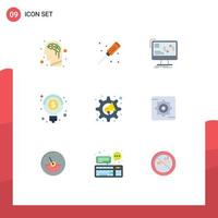 Set of 9 Modern UI Icons Symbols Signs for speaker marketing sync money creative Editable Vector Design Elements