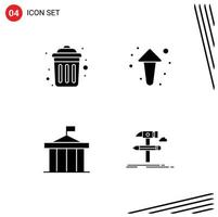 iconos creativos signos y símbolos modernos de la ciudadela del basurero reciclar elementos de diseño vectorial editables de la corte vector