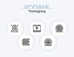 Thanksgiving Line Icon Pack 5 Icon Design. rugby. football. thanksgiving. pumpkin pie. holiday vector