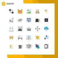 Set of 25 Modern UI Icons Symbols Signs for office like sun user baby Editable Vector Design Elements