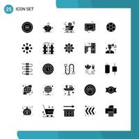 Stock Vector Icon Pack of 25 Line Signs and Symbols for food baking safe store setting Editable Vector Design Elements