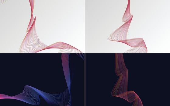 colección de conjunto de patrones de líneas mínimas geométricas vector