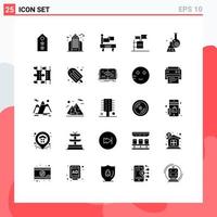 25 Creative Icons Modern Signs and Symbols of beaker garbage office election ballot Editable Vector Design Elements