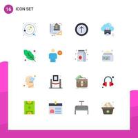 16 Thematic Vector Flat Colors and Editable Symbols of device print construction data ui Editable Pack of Creative Vector Design Elements