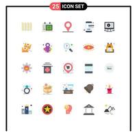 25 Universal Flat Colors Set for Web and Mobile Applications design play ireland monitor online Editable Vector Design Elements