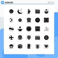 Set of 25 Modern UI Icons Symbols Signs for pharmacy travel chess guide map Editable Vector Design Elements