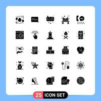 25 Creative Icons Modern Signs and Symbols of call river clean metal across Editable Vector Design Elements