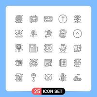 conjunto de 25 iconos de interfaz de usuario modernos símbolos signos para fuegos artificiales cracker combinación símbolos de celebración elementos de diseño vectorial editables vector
