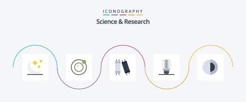 Science Flat 5 Icon Pack Including . sun. light. structure. science vector