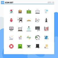 Universal Icon Symbols Group of 25 Modern Flat Colors of mobile cloud business science test Editable Vector Design Elements