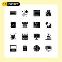 16 Creative Icons Modern Signs and Symbols of cylinder can hero subscription email Editable Vector Design Elements