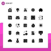 25 Solid Glyph concept for Websites Mobile and Apps plugin add on money idea polygon Editable Vector Design Elements