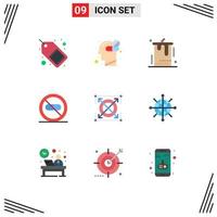 Universal Icon Symbols Group of 9 Modern Flat Colors of hospital clinic medicine care party Editable Vector Design Elements