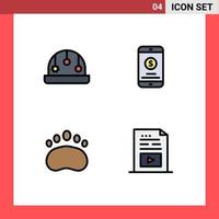 4 Creative Icons Modern Signs and Symbols of baby logo mobile money zoology Editable Vector Design Elements