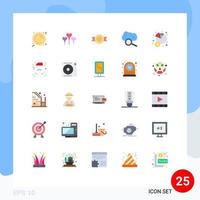 25 Flat Color concept for Websites Mobile and Apps gross economy logo internet cloud cloud service Editable Vector Design Elements