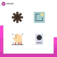 Modern Set of 4 Flat Icons and symbols such as setting scary activity bloody devices Editable Vector Design Elements