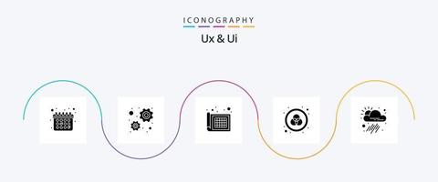 Ux And Ui Glyph 5 Icon Pack Including . tool. ratio. application. paint vector