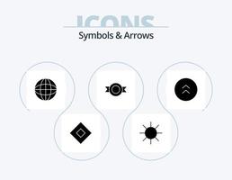 Symbols and Arrows Glyph Icon Pack 5 Icon Design. . direction. shipping. circle. sticker vector