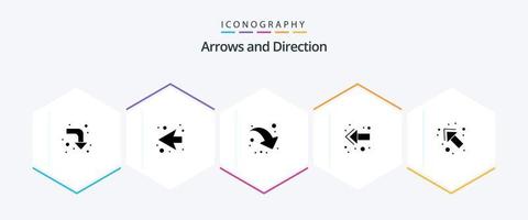 Arrow 25 Glyph icon pack including . . down right. left. arrow vector