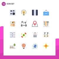 paquete de iconos de vectores de stock de 16 signos y símbolos de línea para la gestión solución abierta diseño electrónico paquete editable de elementos creativos de diseño de vectores