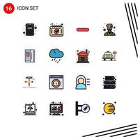 16 Creative Icons Modern Signs and Symbols of freezer refregerator minus fridge professor Editable Creative Vector Design Elements