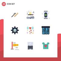 9 Universal Flat Colors Set for Web and Mobile Applications development coding dollar eid namaz Editable Vector Design Elements