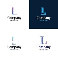 Letter L Big Logo Pack Design Creative Modern logos design for your business vector