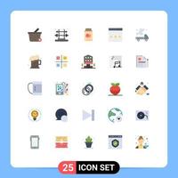 Universal Icon Symbols Group of 25 Modern Flat Colors of emission automobile easter search optimization Editable Vector Design Elements