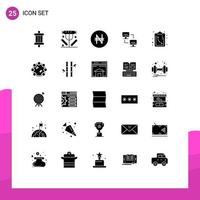 25 Creative Icons Modern Signs and Symbols of strategy computers lunch computing computer Editable Vector Design Elements